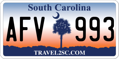 SC license plate AFV993