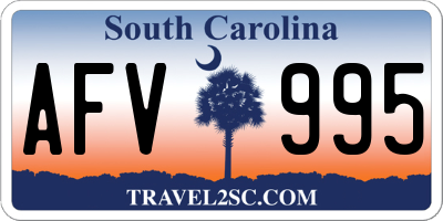 SC license plate AFV995