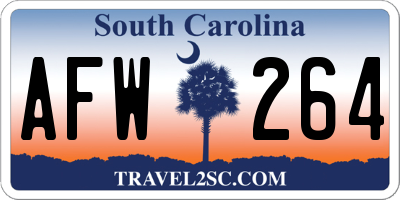 SC license plate AFW264