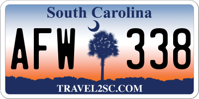 SC license plate AFW338