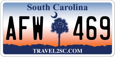 SC license plate AFW469