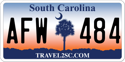 SC license plate AFW484