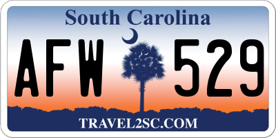 SC license plate AFW529