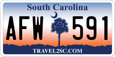 SC license plate AFW591