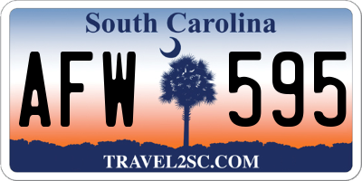 SC license plate AFW595