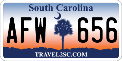 SC license plate AFW656