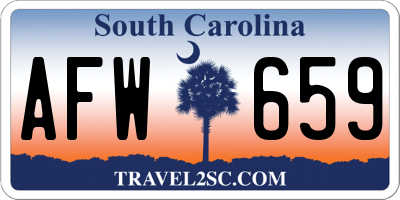 SC license plate AFW659