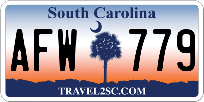 SC license plate AFW779