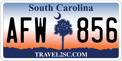 SC license plate AFW856