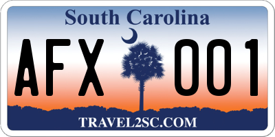 SC license plate AFX001