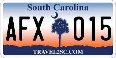 SC license plate AFX015