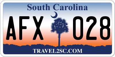 SC license plate AFX028