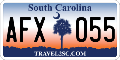 SC license plate AFX055