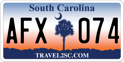 SC license plate AFX074