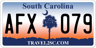 SC license plate AFX079