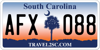 SC license plate AFX088