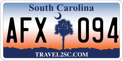 SC license plate AFX094
