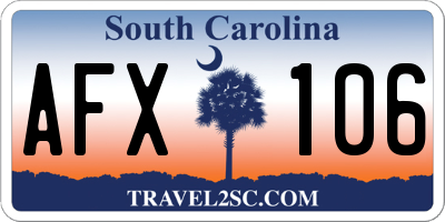 SC license plate AFX106