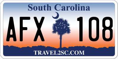 SC license plate AFX108