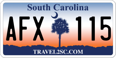 SC license plate AFX115