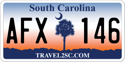 SC license plate AFX146