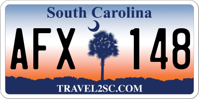 SC license plate AFX148