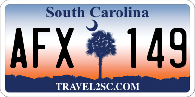 SC license plate AFX149
