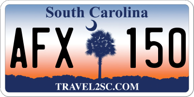 SC license plate AFX150