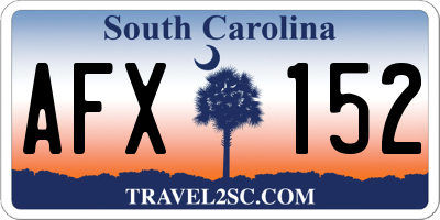 SC license plate AFX152