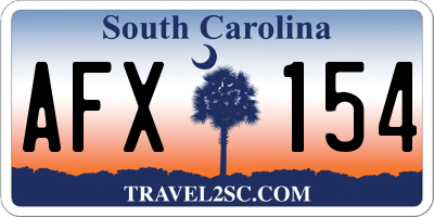 SC license plate AFX154