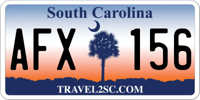 SC license plate AFX156