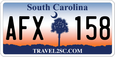 SC license plate AFX158
