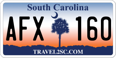 SC license plate AFX160