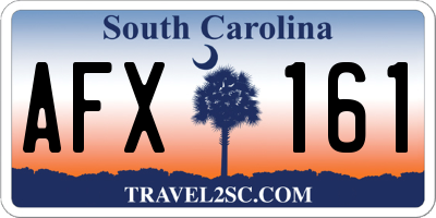 SC license plate AFX161