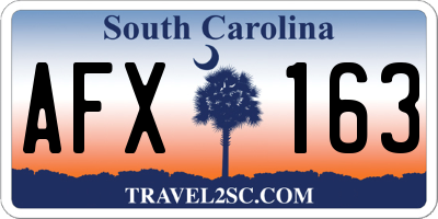 SC license plate AFX163
