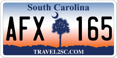 SC license plate AFX165
