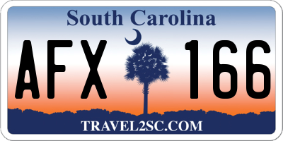 SC license plate AFX166