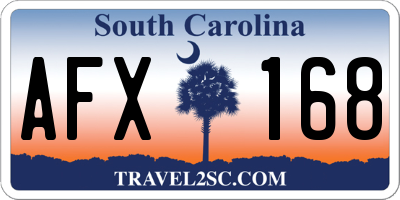 SC license plate AFX168