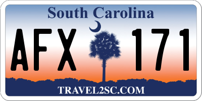 SC license plate AFX171