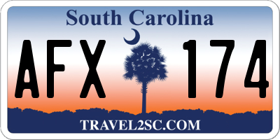 SC license plate AFX174