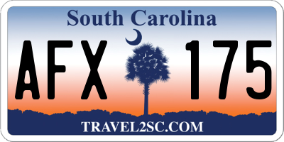 SC license plate AFX175