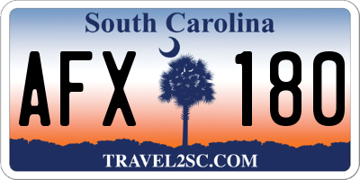 SC license plate AFX180