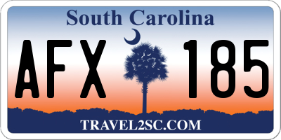SC license plate AFX185