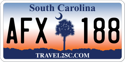 SC license plate AFX188