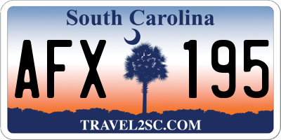 SC license plate AFX195