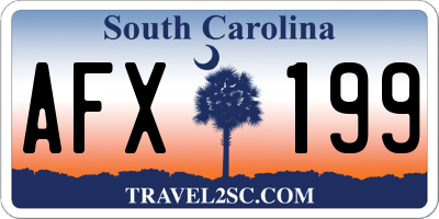 SC license plate AFX199
