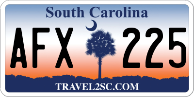 SC license plate AFX225