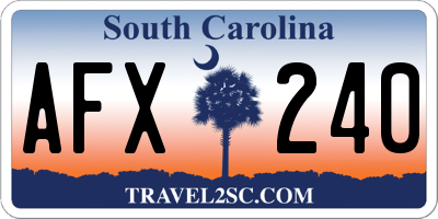 SC license plate AFX240