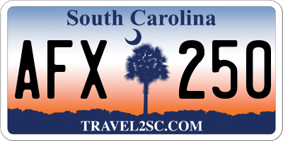 SC license plate AFX250