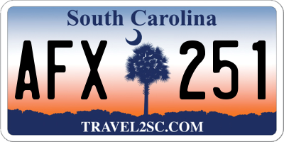 SC license plate AFX251